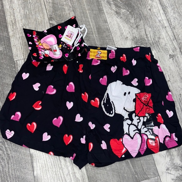 Peanuts Underwear & Socks Snoopy Charlie Brown Cotton Valentines